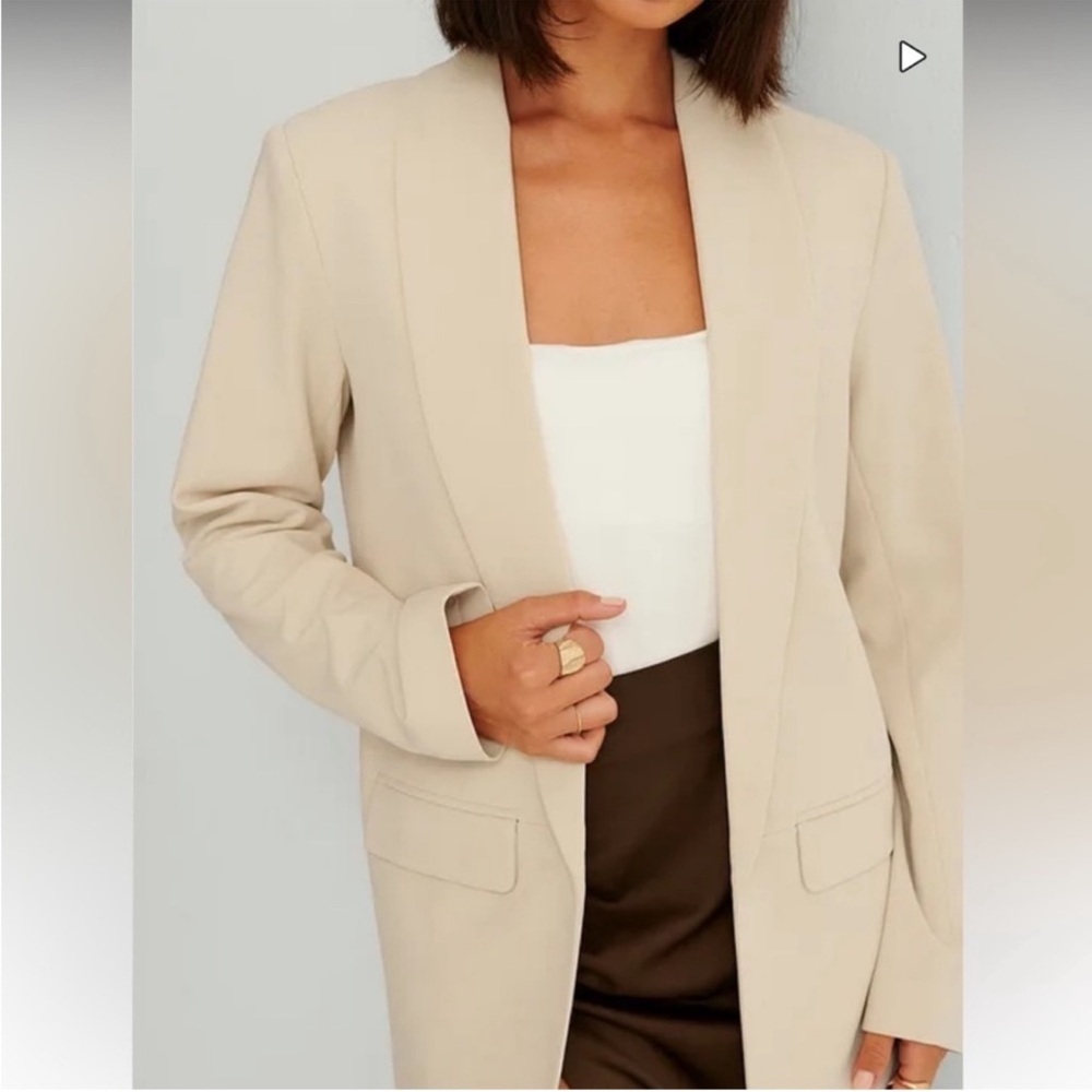 NWT NA-KD Beige Original Blazer Oversized size XS - Picture 4 of 8
